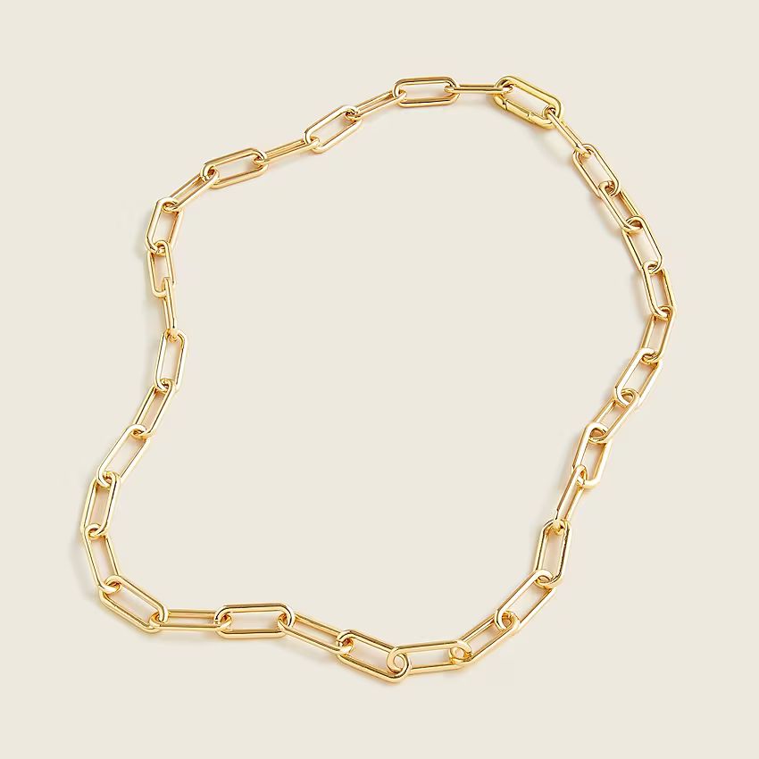 Chunky paper-clip chain necklace | J.Crew US
