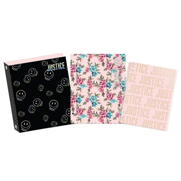 Justice Binder Bundle, 1" Binder, Notebook, Paper Pocket Folder - Walmart.com | Walmart (US)