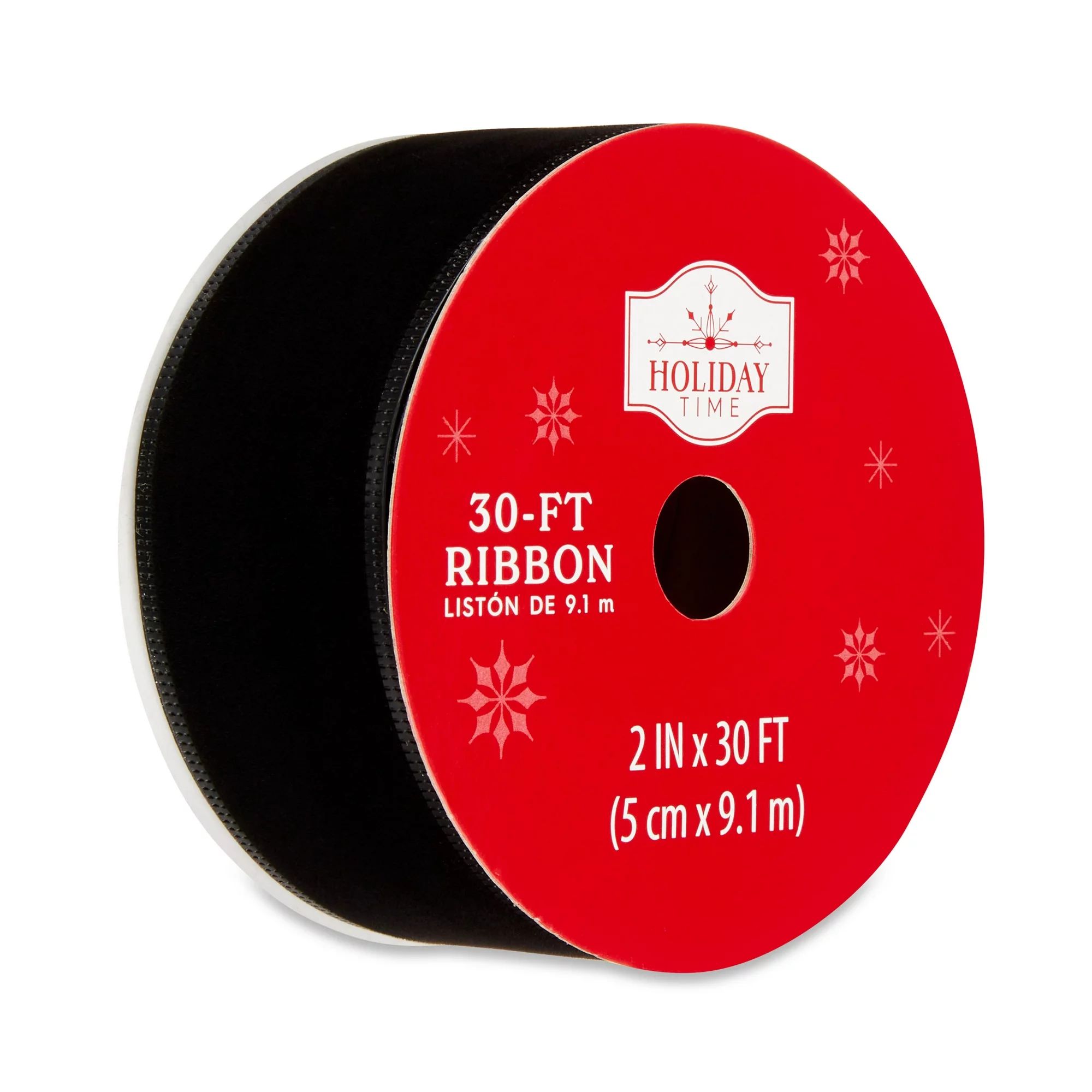 Black Velvet Ribbon, 30 ft, by Holiday Time | Walmart (US)