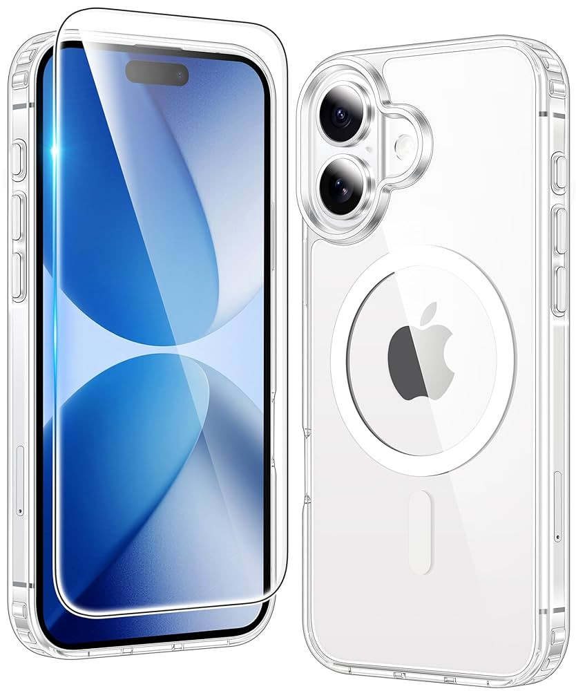 FNTCASE for iPhone 17 Case Clear: Magnetic Transparent Phone Cases with Screen Protector Slim Ant... | Amazon (US)