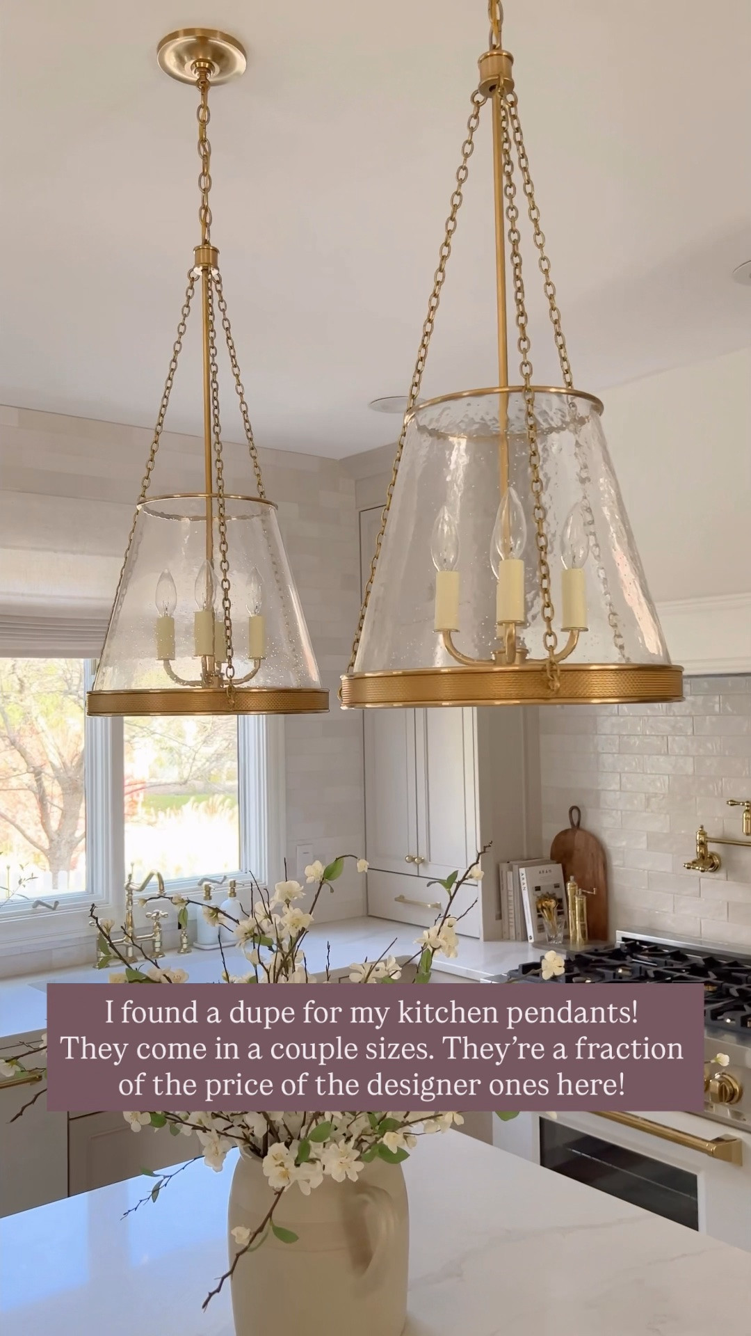 I found a dupe for my designer pendants! They come in two sizes!

#LTKSeasonal #LTKSaleAlert #LTKHome