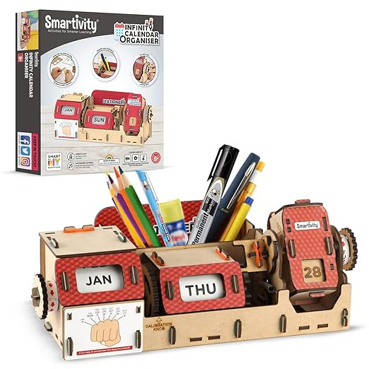 Smartivity Table-Top Infinity Calendar & Desk Organizer | Top Birthday Gift for Kids 8-14 | Educa... | Amazon (US)