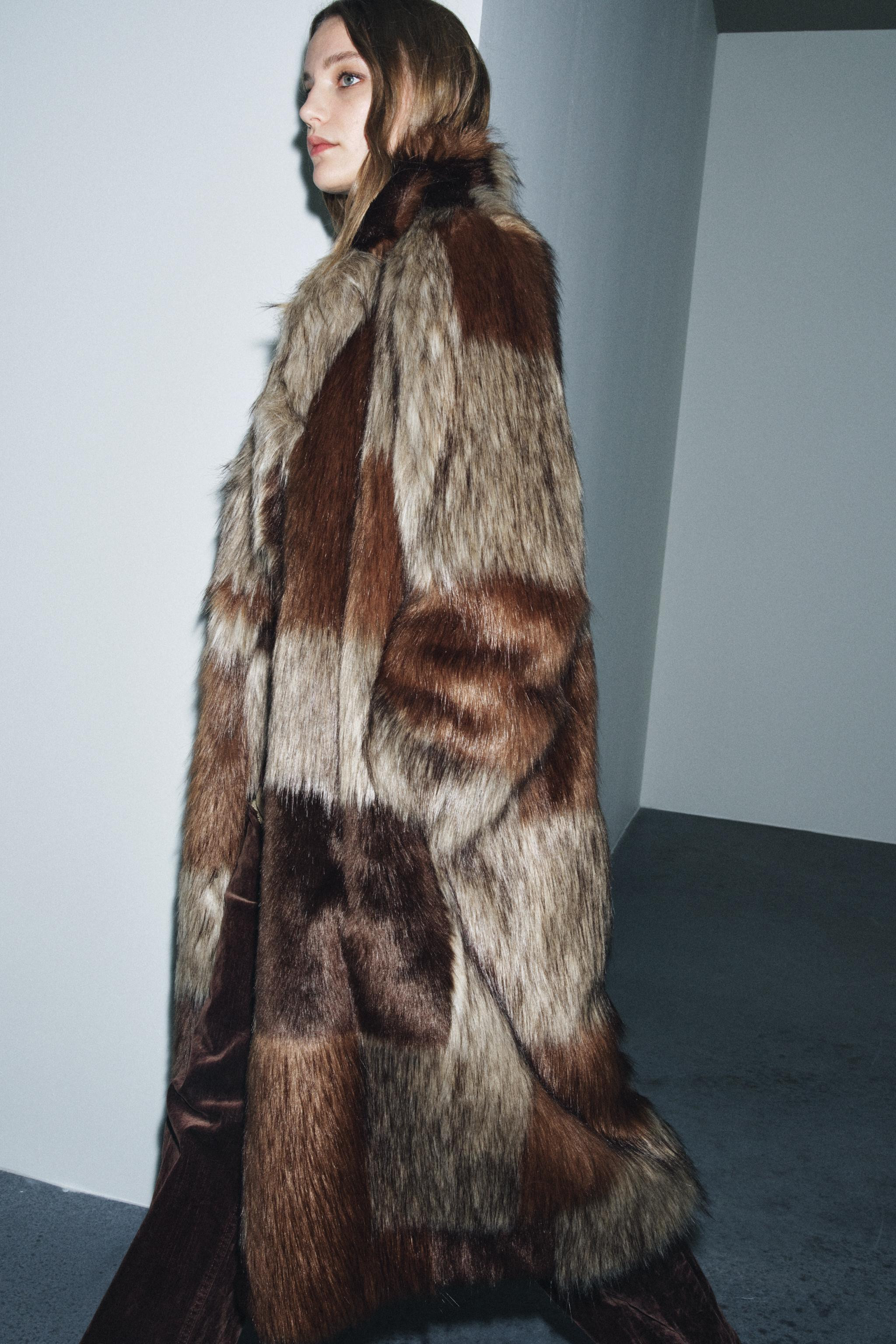 PATCHWORK FAUX FUR COAT ZW COLLECTION LIMITED EDITION | Zara US