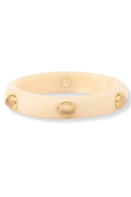 Julie Vos Carnaby Ivory Stone Bangle Bracelet | The Willow Tree