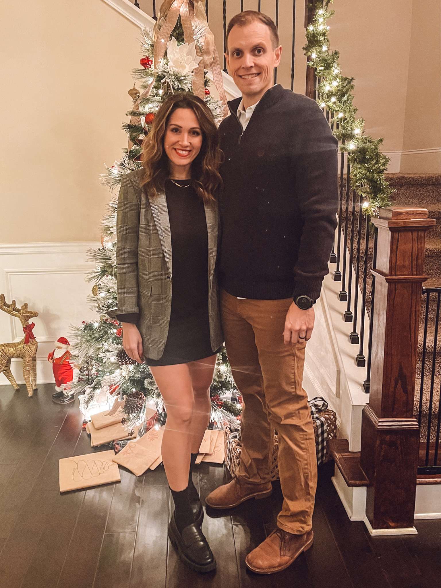 I wore this for my husband’s Christmas party and I have to say, this is my favorite outfit I have styled lately! It’s the perfect blend of classic and trendy for me! 🖤 

My favorite Loft blazer fit true to size and has the perfect amount of stretch. It’s seriously so comfortable! 

Shift dress is really old from Loft but I’ll link some similar affordable options.

Shoes are from Target and really comfortable too! They run big size down 1/2 size. 

#LTKshoecrush #LTKHoliday #LTKSeasonal