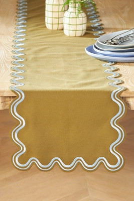 Madeline Embroidered Table Runner | Anthropologie (US)