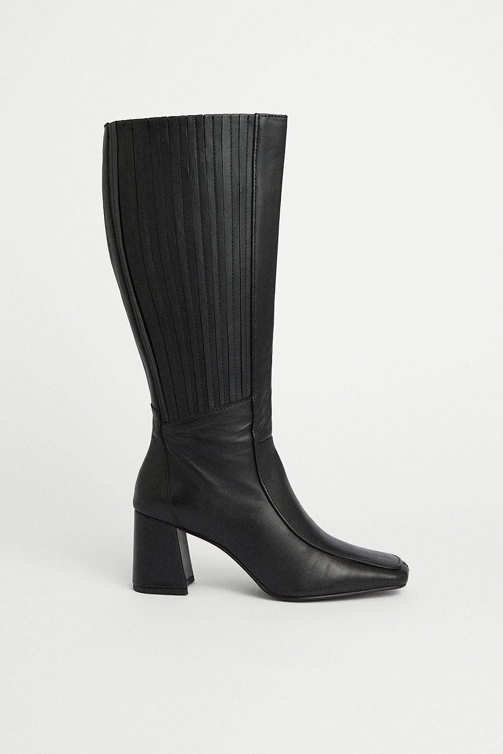 Real Leather Knee High Boot | Warehouse UK & IE