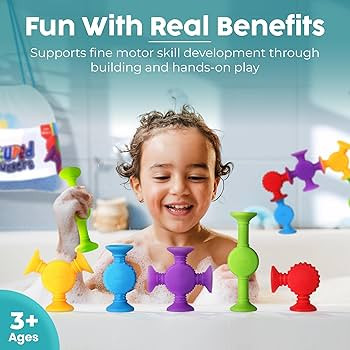 BUNMO Bath Toys Suction - Connect, Build, Create - Toddler Bath Toys - Hours of Fun & Creativity ... | Amazon (US)