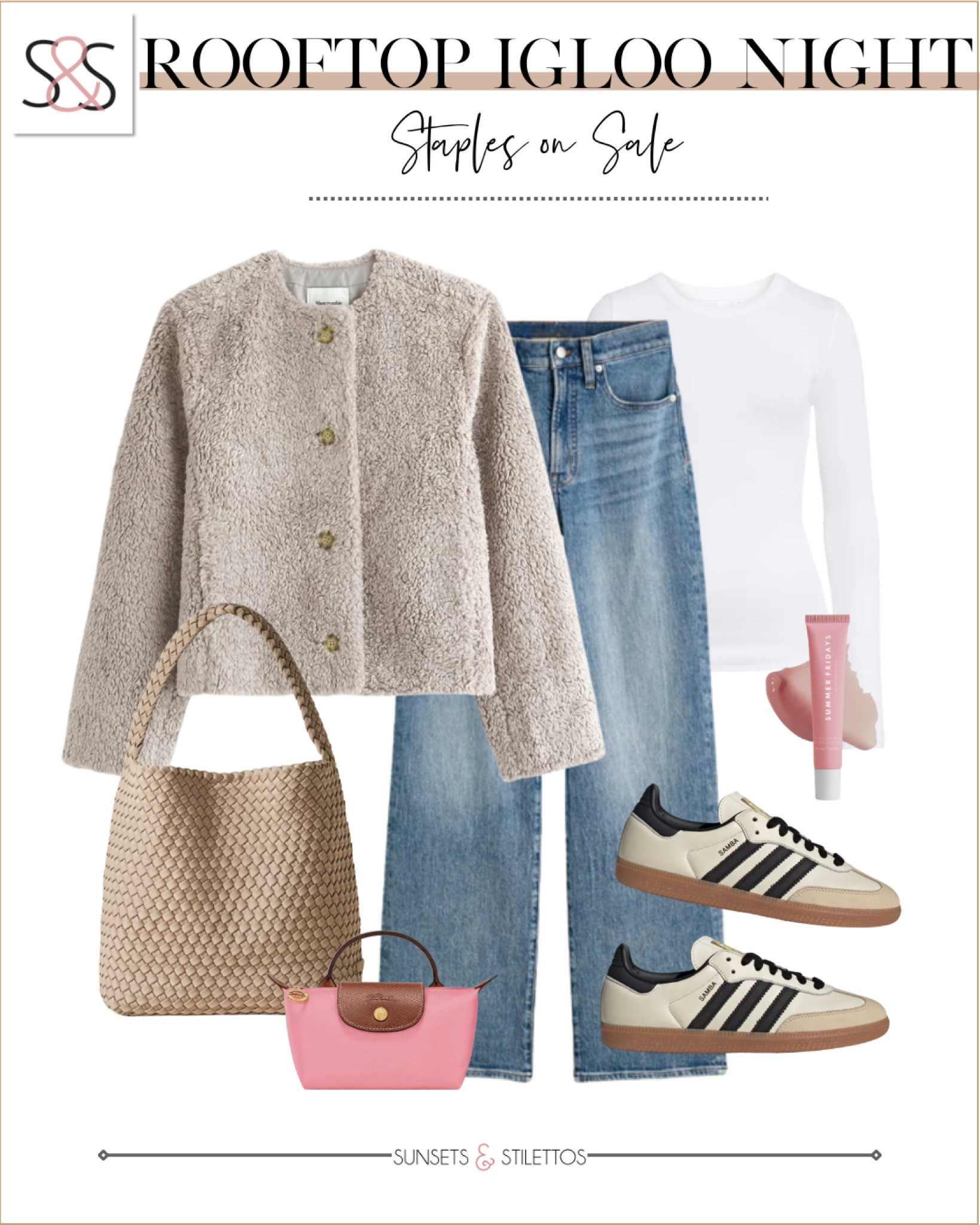 This Sherpa coat jacket is great as a top layer to a tee over denim jeans! Pair with Adidas sneakers for an amazing spring outfit

Sunsets and Stilettos, workwear, adidas sneakers 

#LTKOver40 #LTKStyleTip #LTKFindsUnder100