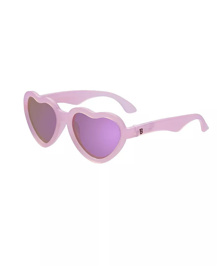 Frosted Pink Heart  Purple Polarized Mirrored Lens Sunglasses | Bloomingdale's (US)