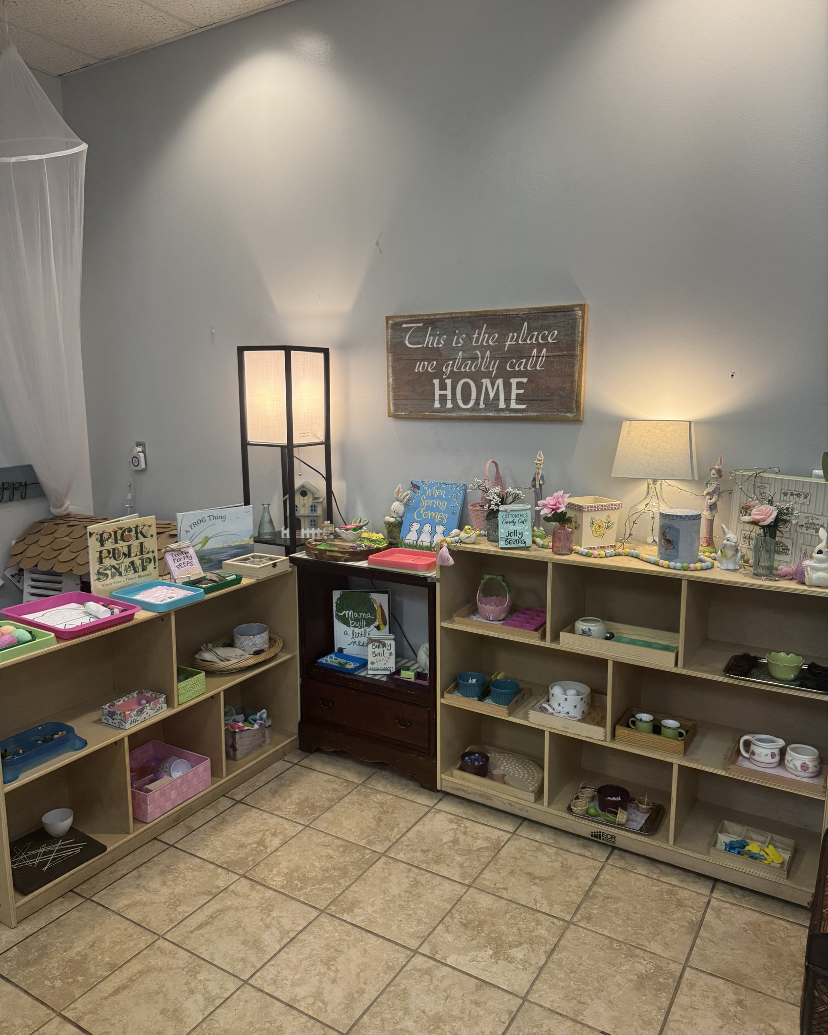 Spring Montessori Shelves #montessori #montessorishelf #montessorimom #montessoriathome 

#LTKKids #LTKSeasonal