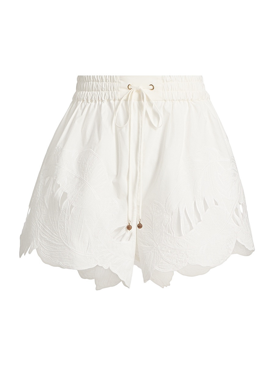 Women's Mahon Embroidered Shorts - Ivory - Size 0 | Saks Fifth Avenue