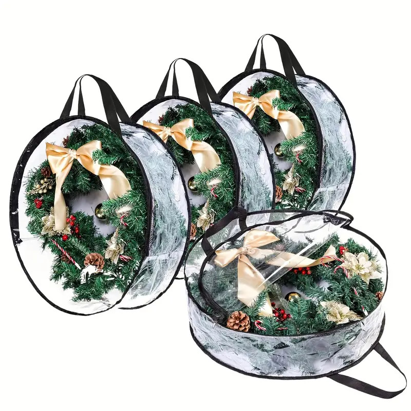 4pcs Christmas Wreath Storage Bag, Clear Christmas Wreath Storage Container, Christmas Wreath Org... | Temu Affiliate Program
