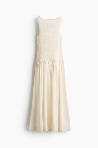H & M - Smocked Seersucker Dress - White | H&M (US + CA)