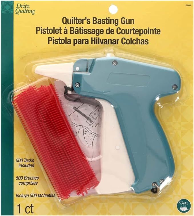 Dritz 3446 Quilter's Basting Gun with 500 Tacks Blue, 5 inches | Amazon (US)