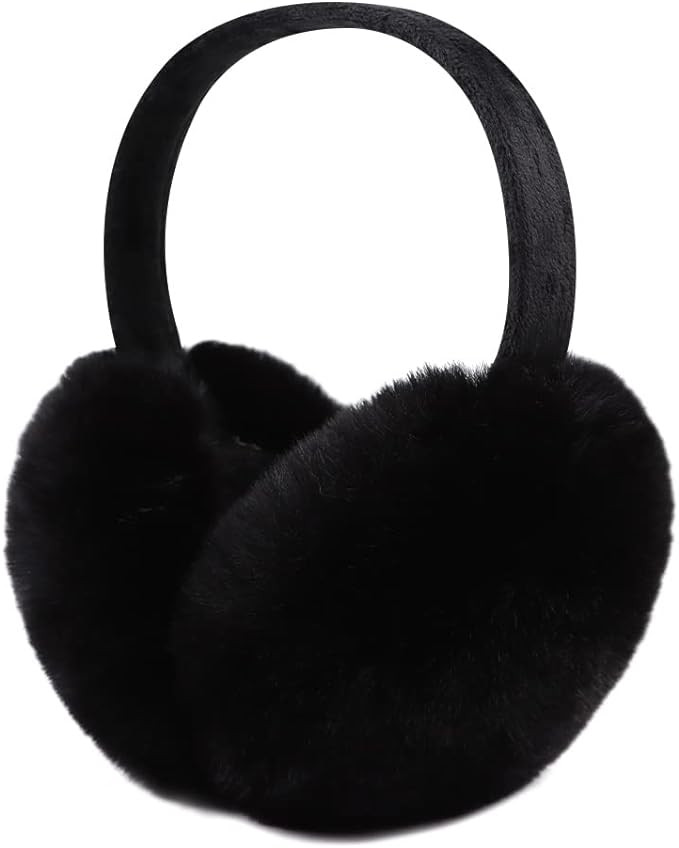 Peecabe Winter Women Earmuffs Faux Fur Girls Ear muffs Warm Unisex Kids Ear Covers Foldable Outdo... | Amazon (US)
