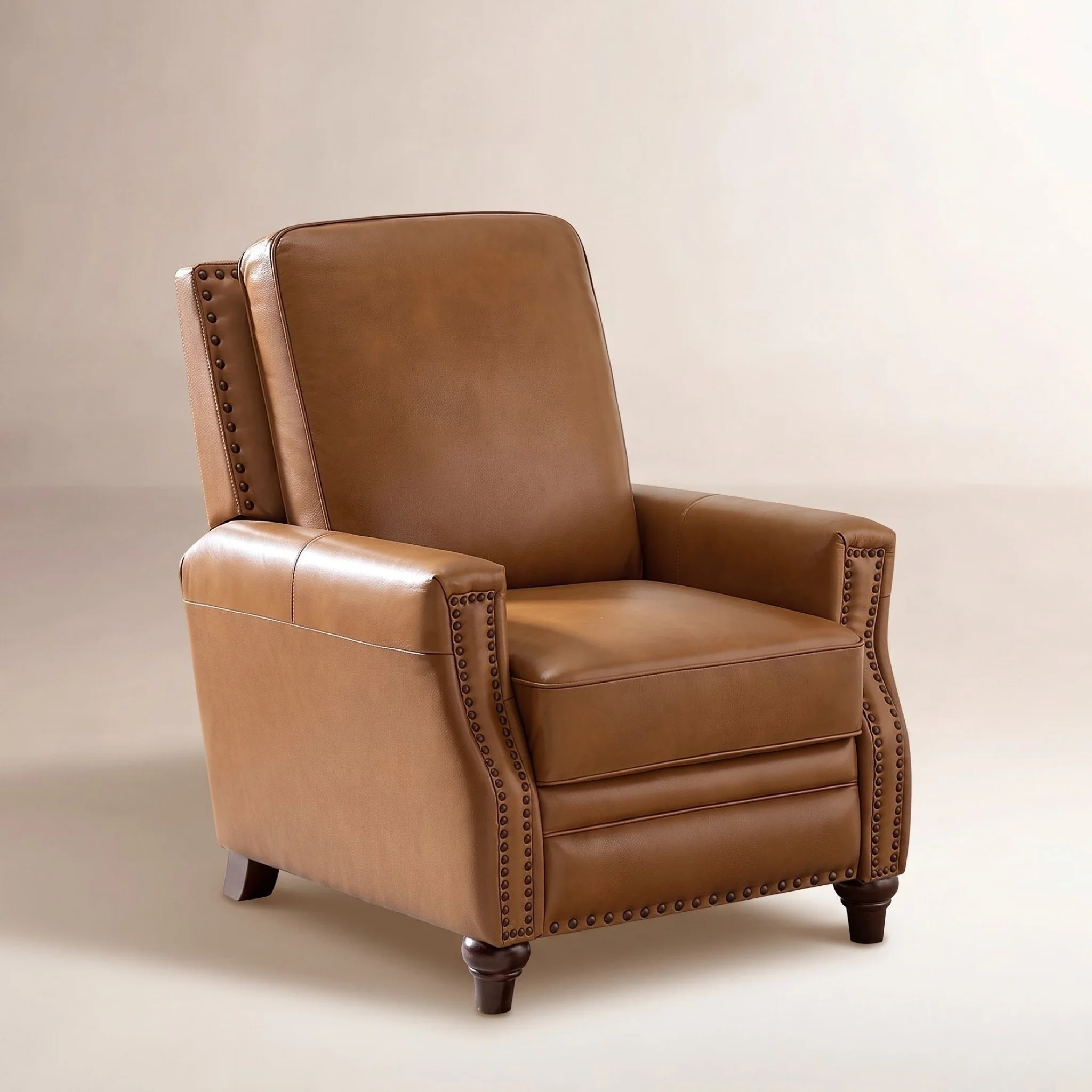 Leather Nailhead Recliner | Birch Lane