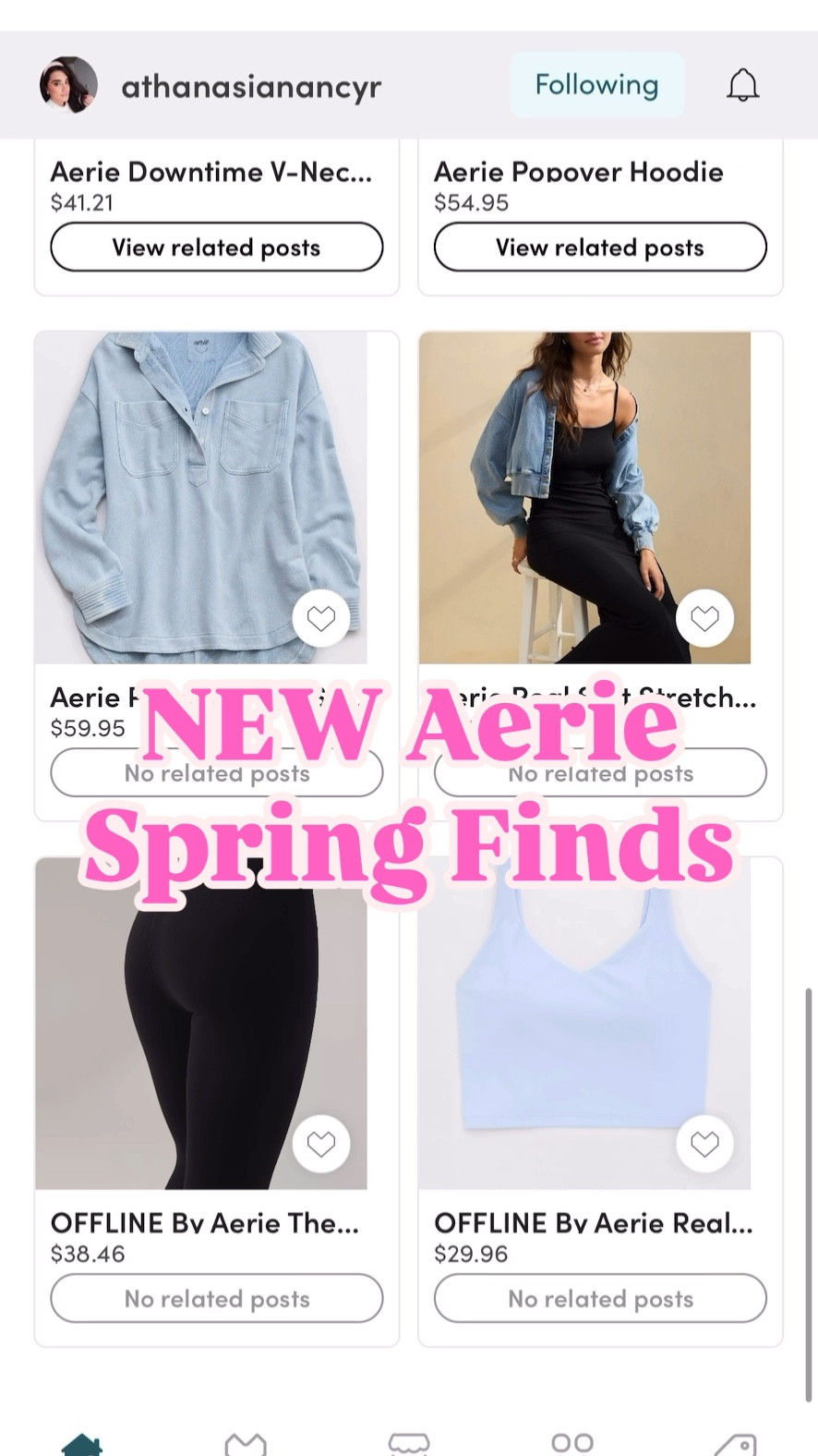 New aerie spring finds 


#LTKStyleTip #LTKFindsUnder50 #LTKSeasonal