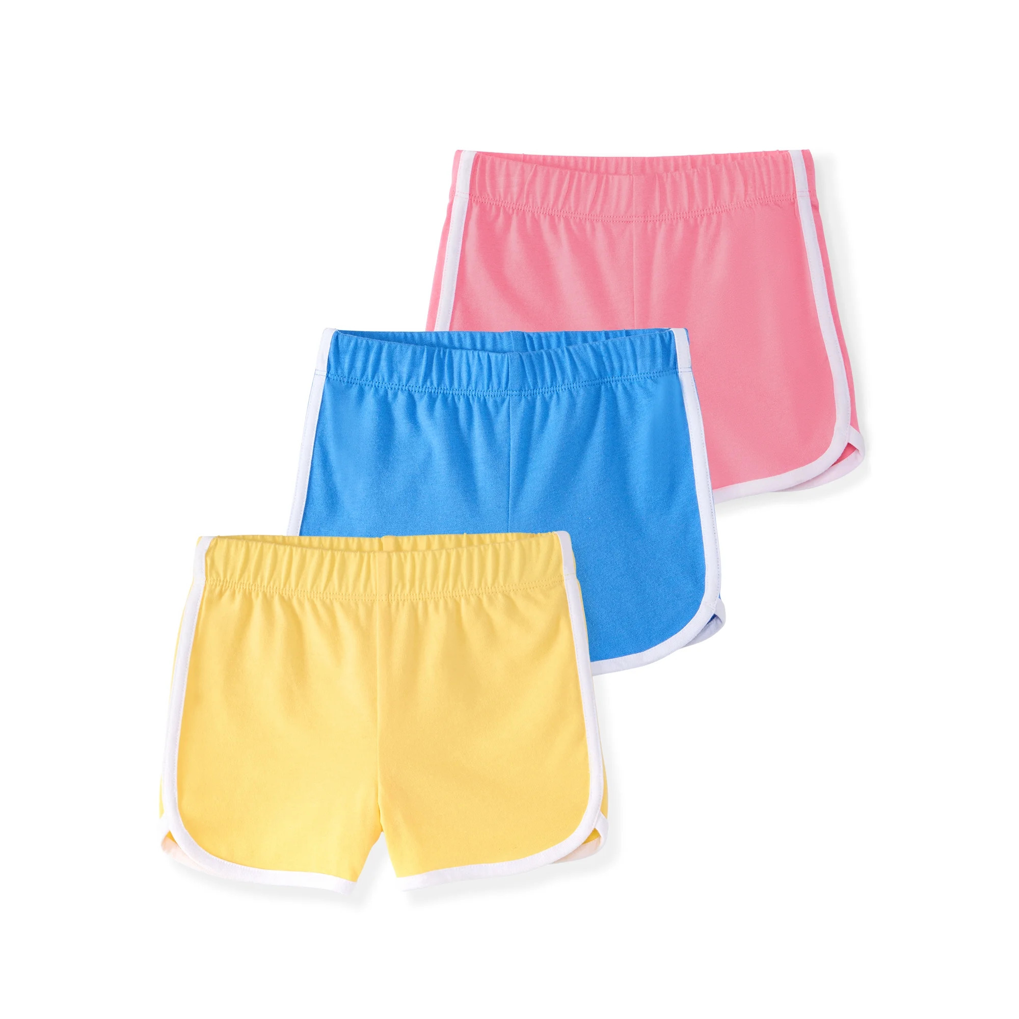 Garanimals Baby & Toddler Girls Cotton Pull-On Dolphin Shorts, 3-Pack, 0M–6T | Walmart (US)