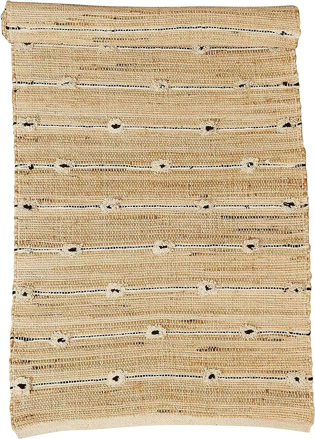 Creative Co-Op DF2566 2.5' x 8' Handwoven Cotton & Jute Blend Tufted Rug Table Runner, Beige | Amazon (US)