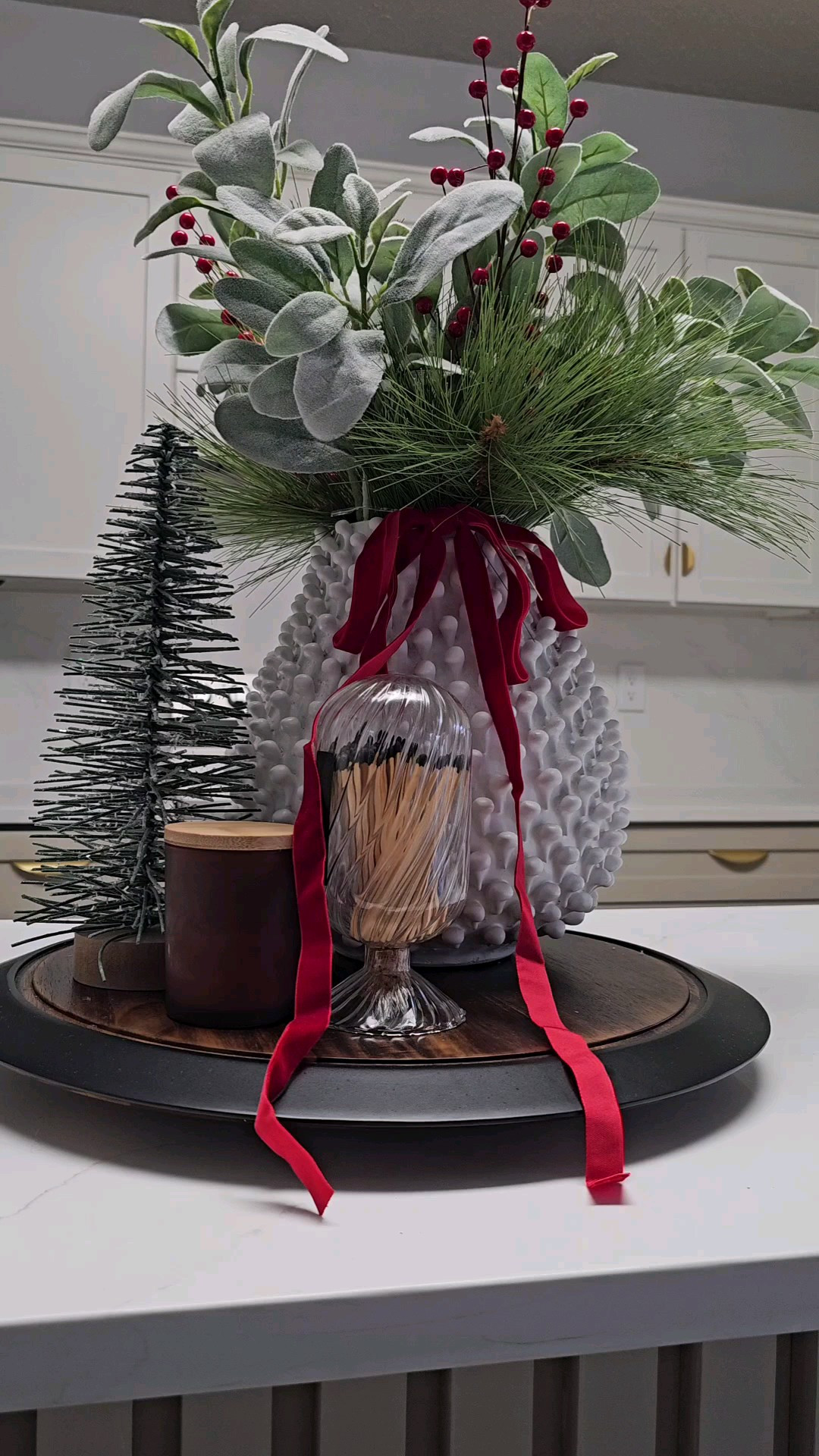 Christmas Kitchen Vase Idea #christmasdecor #holiday decor 

#LTKHoliday #LTKSeasonal