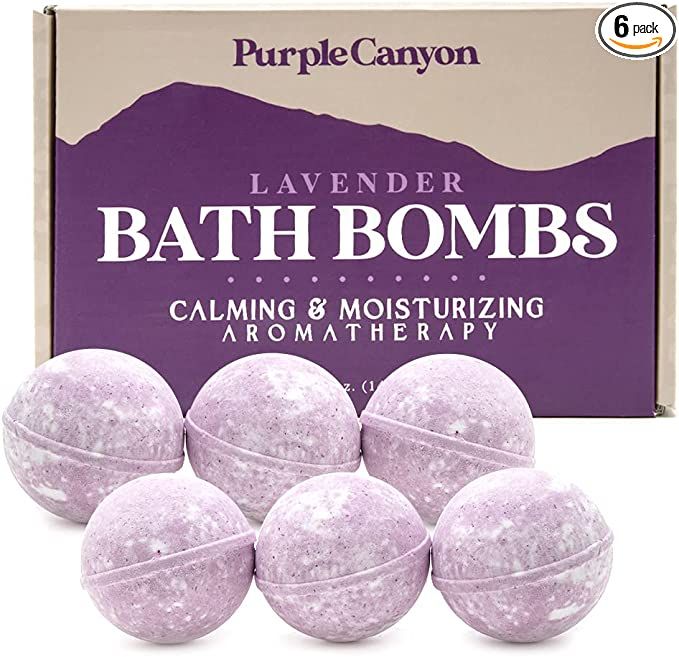 Purple Canyon Lavender Bath Bombs for Women | Relaxing, Natural Bath Bombs | Relaxing Self Care G... | Amazon (US)