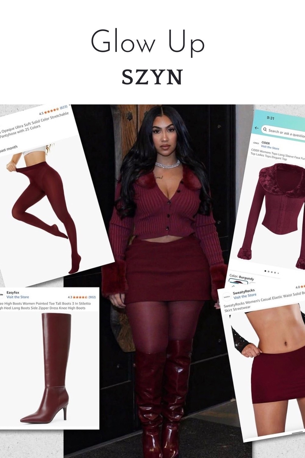 Fall Outfit 

🍷 Fall Glow Up Energy 🍷
This deep-burgundy look is giving main-character in her soft-power era.
From the faux-fur trim to the tall boots — every detail screams quiet luxury on a budget. 👏🏽

Perfect for:
✨ Girls’ night
🍷 Date night
🔥 Fall content shoots
👜 Soft-life streetwear moments

Shop the full look:
– Burgundy faux-fur top
– Stretch mini skirt
– Opaque tights
– Knee-high stiletto boots

#falloutfit

#LTKSeasonal #LTKHalloween #LTKParties
