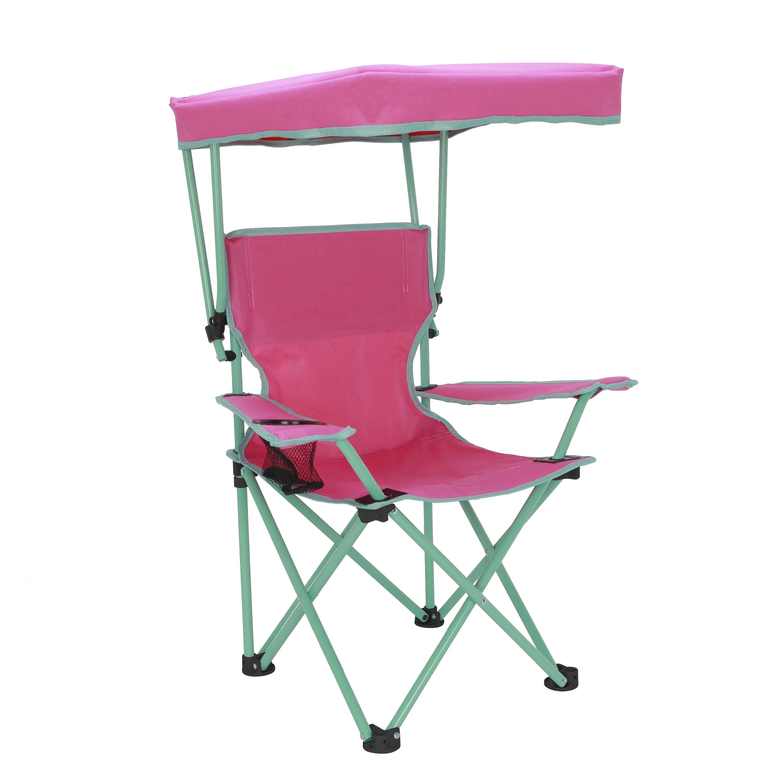 Ozark Trail Kids Canopy Chair with Safety Lock (125 lb. Capacity), Pink/Green | Walmart (US)