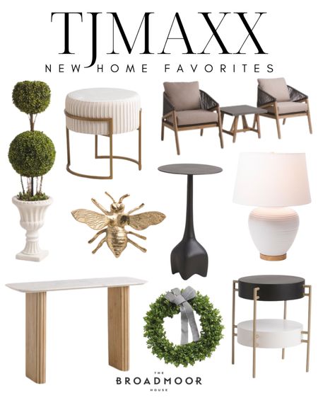 Tjmaxx, home decor, neutral home, table lamp, end table, console table, boxwood wreath, gold home decor, outdoor furniture, patio set, patio seating 

#LTKhome #LTKstyletip
