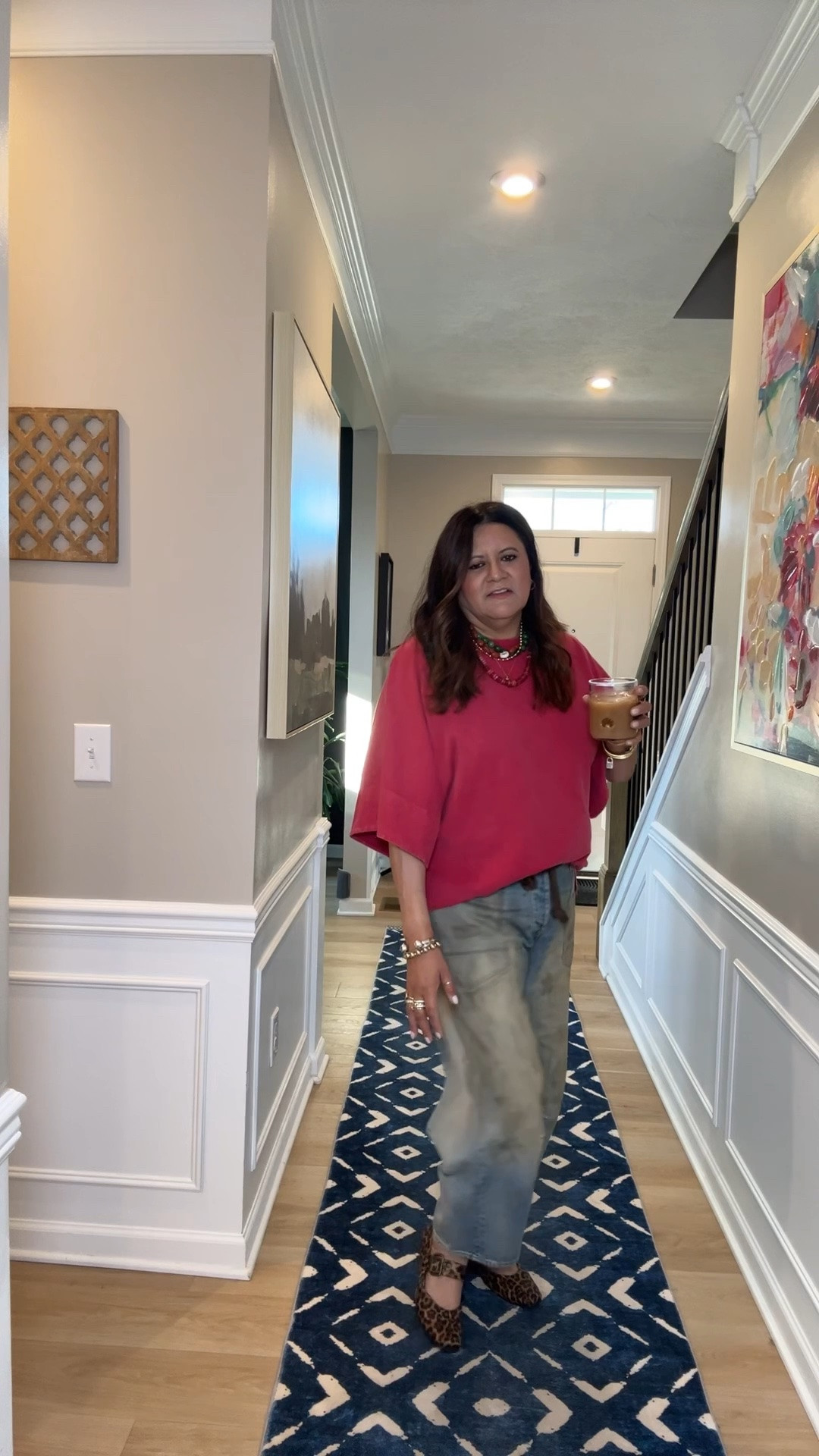 Jeans and Tee from Free People. These barrel jeans are edgy with the dirty coloring! 🤪

Size by 29 in jeans
Large in top