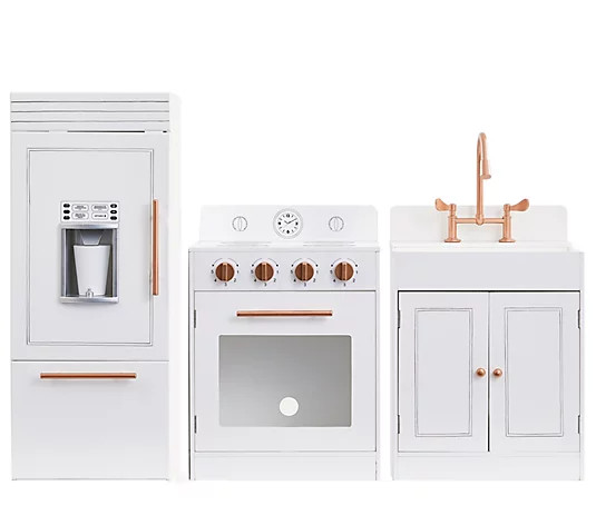 Teamson Kids Little Chef Paris Modern White Play Kitchen - QVC.com | QVC