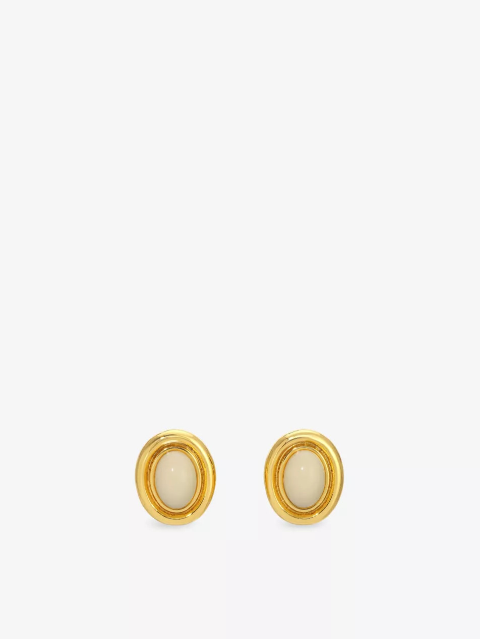 Prize Brass Stud Earrings | Selfridges