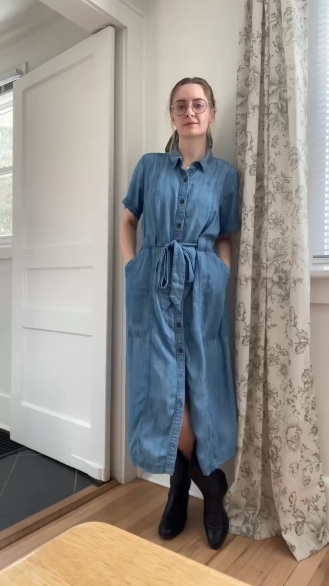 catch me throwing a cardigan over my shoulders with this fit when it’s not 90° out 🥲
Nothing like some cowgirl boots with a cute dress!

#thriftedvsstyled

#LTKSeasonal #LTKFindsUnder50 #LTKPetite