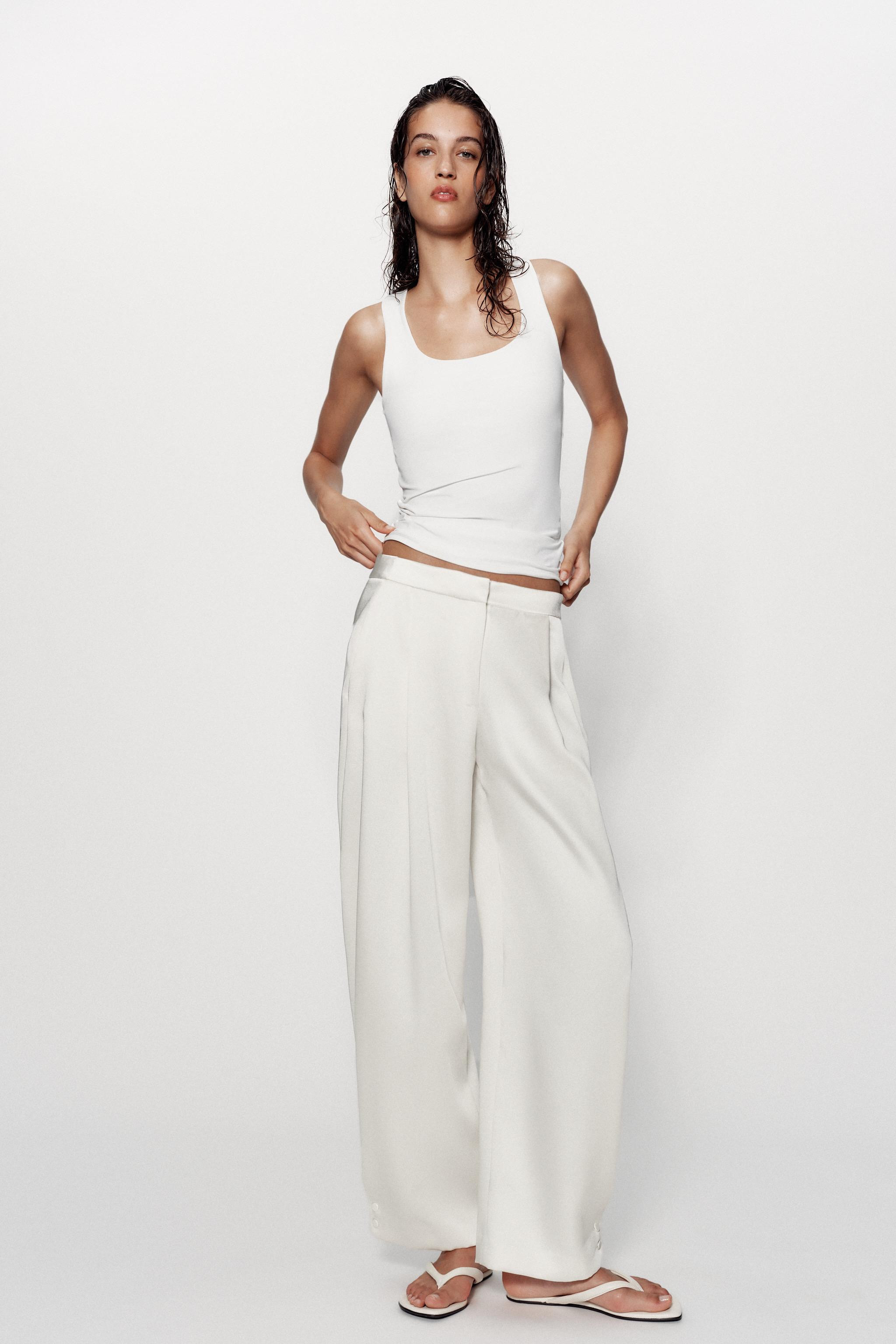 WIDE STRAP POLYAMIDE TANK TOP | Zara US