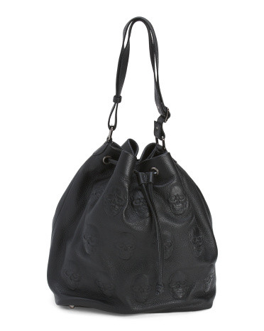 Made In Italy Leather Multi Skull Bucket Bag | Handbags | Marshalls | Marshalls