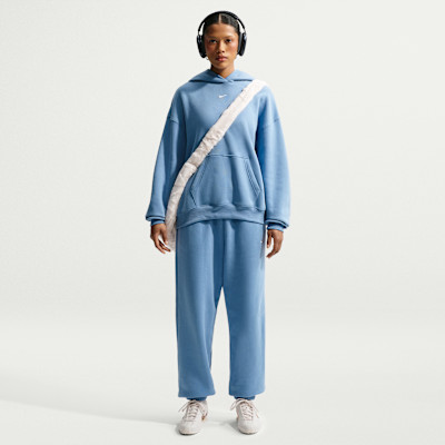 Nike Women's Studio Fleece Medium Weight High-Rise Oversized Cuffed Pants in Black | IM8074-001 | Nike (US)