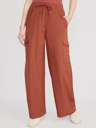 High-Waisted StretchTech Cargo Wide-Leg Pants for Women | Old Navy (US)