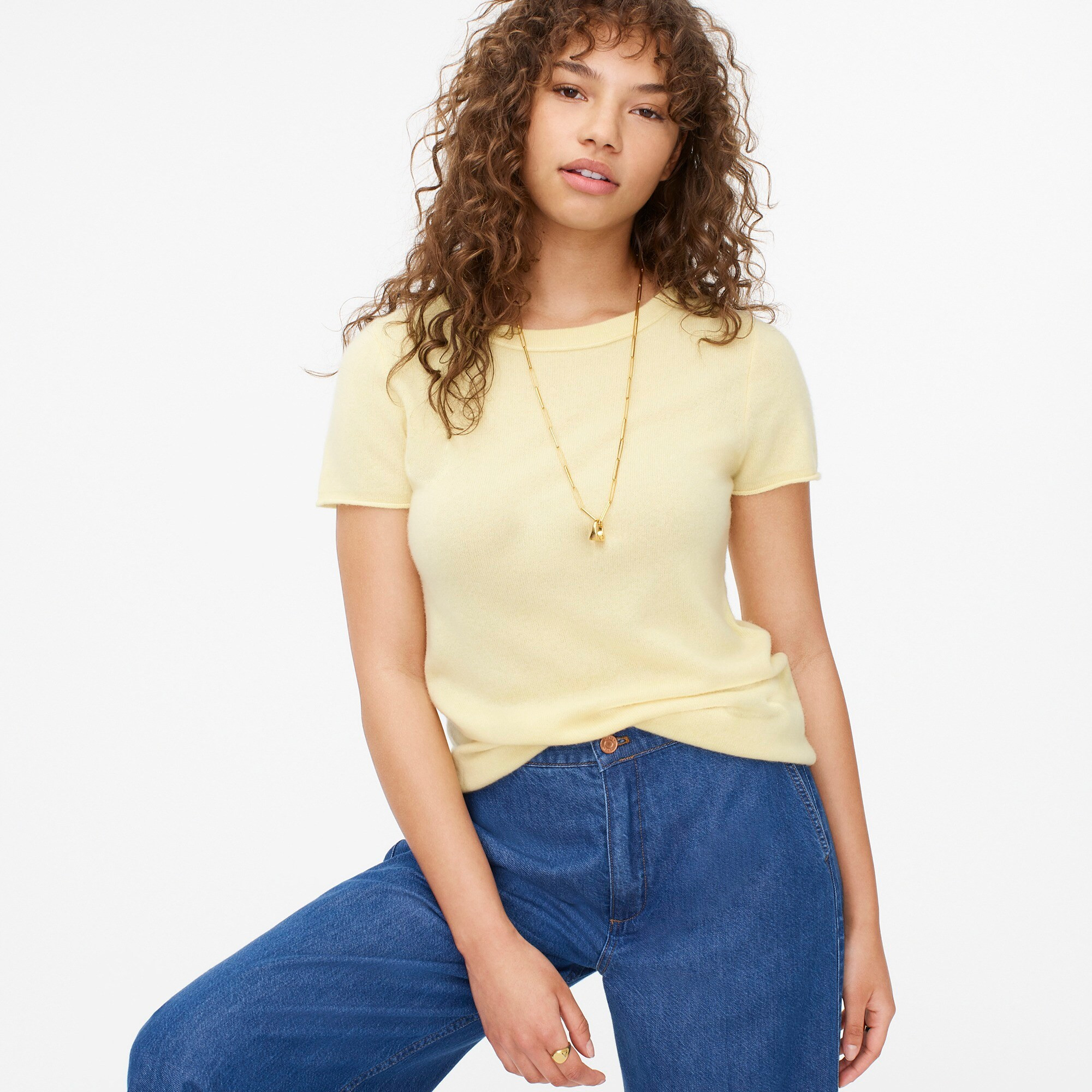 Short-sleeve cashmere T-shirt | J. Crew US