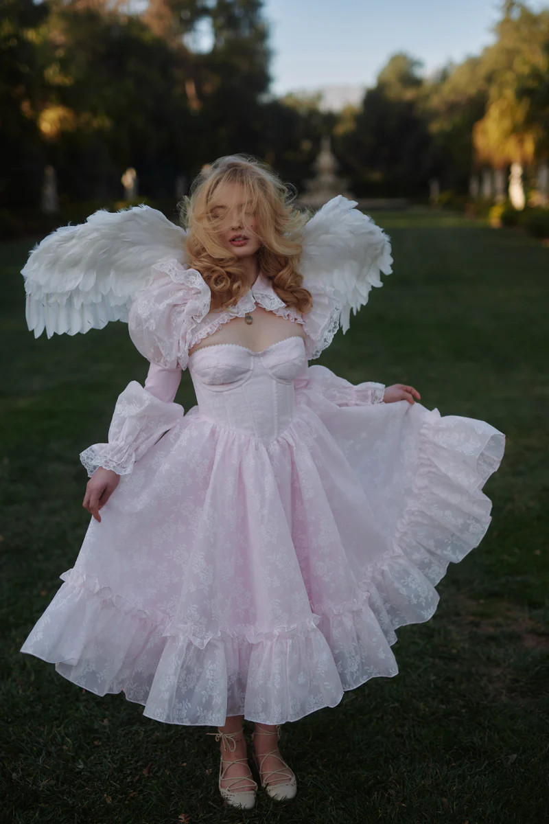 The Pink Lace Bonbon Dress | Selkie Collection