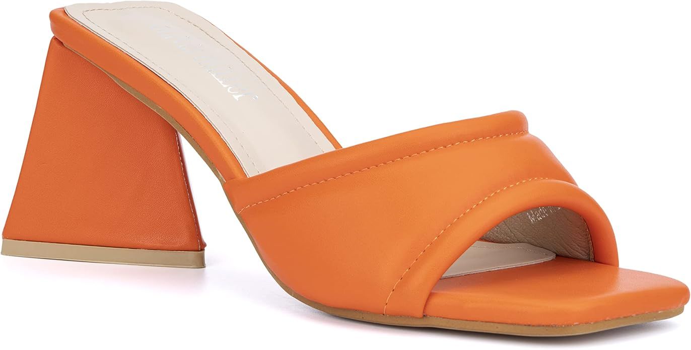 Olivia Miller Women’s Fashion Ladies Shoes, PU Vegan Leather Trendy Party Single Open Toe Strap... | Amazon (US)