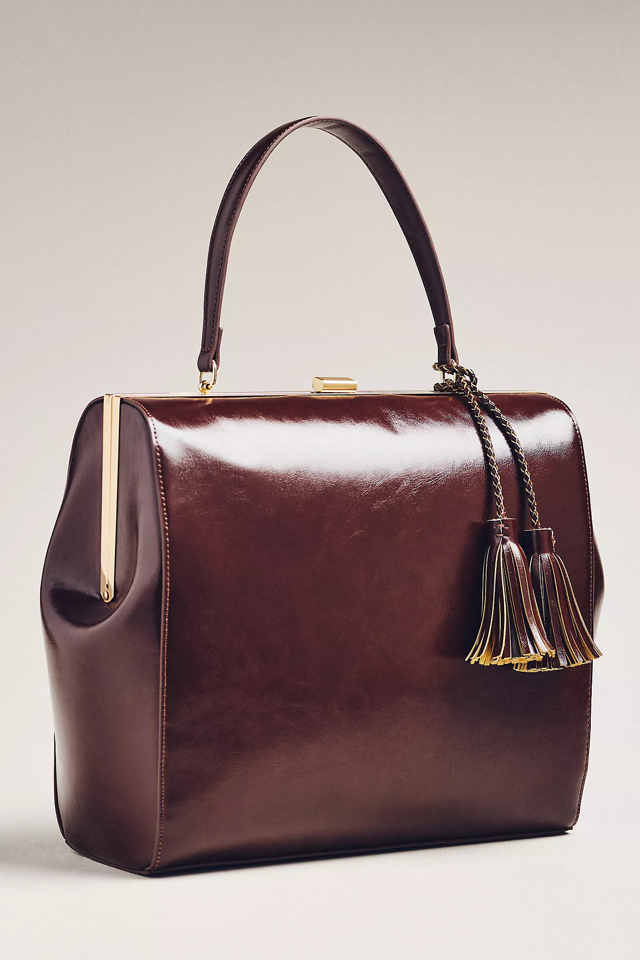 Faux-Leather Square Clutch | Anthropologie (US)