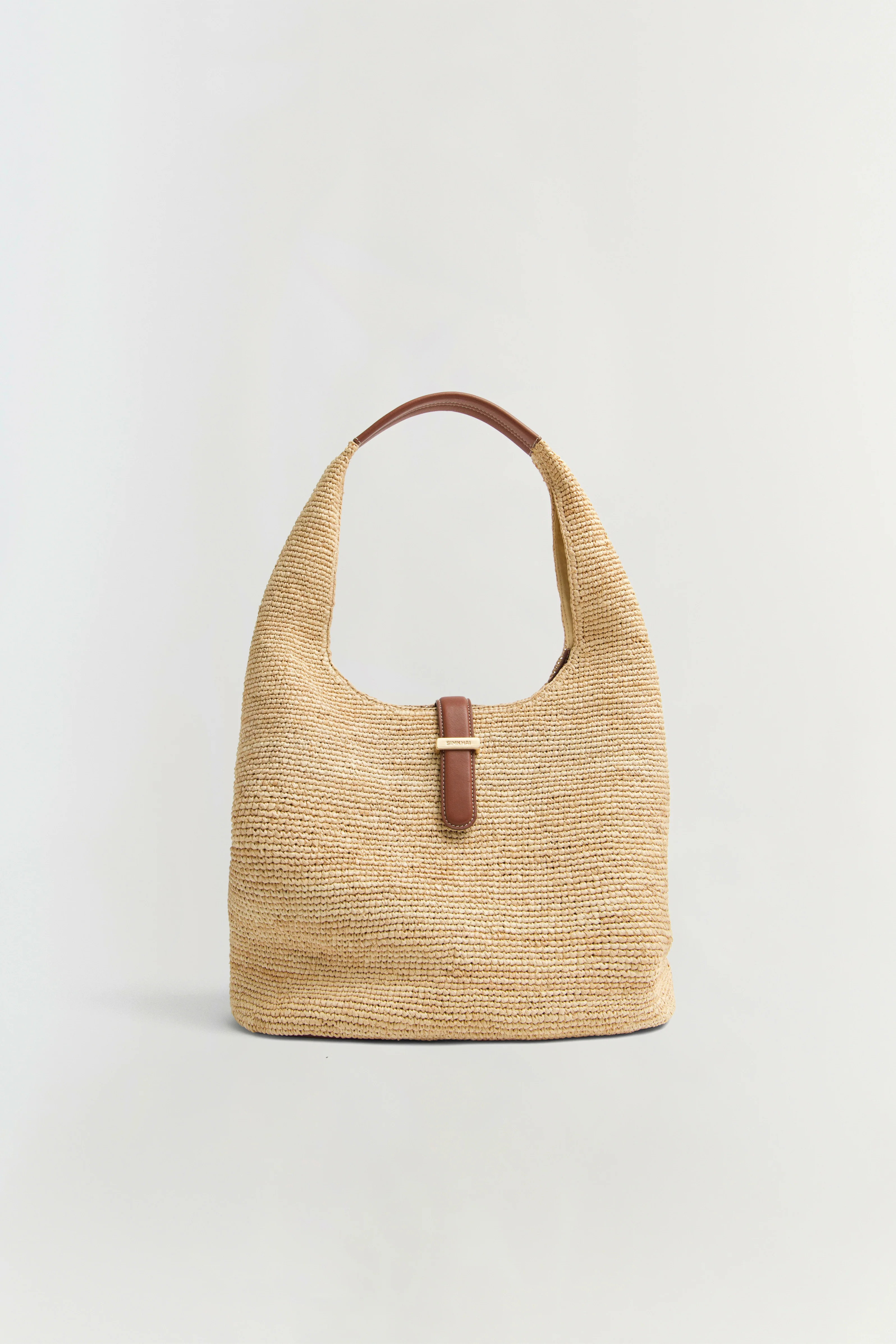 SIMKHAI Women's Khai Raffia Hobo Bag in Natural Sequoia | Simkhai
