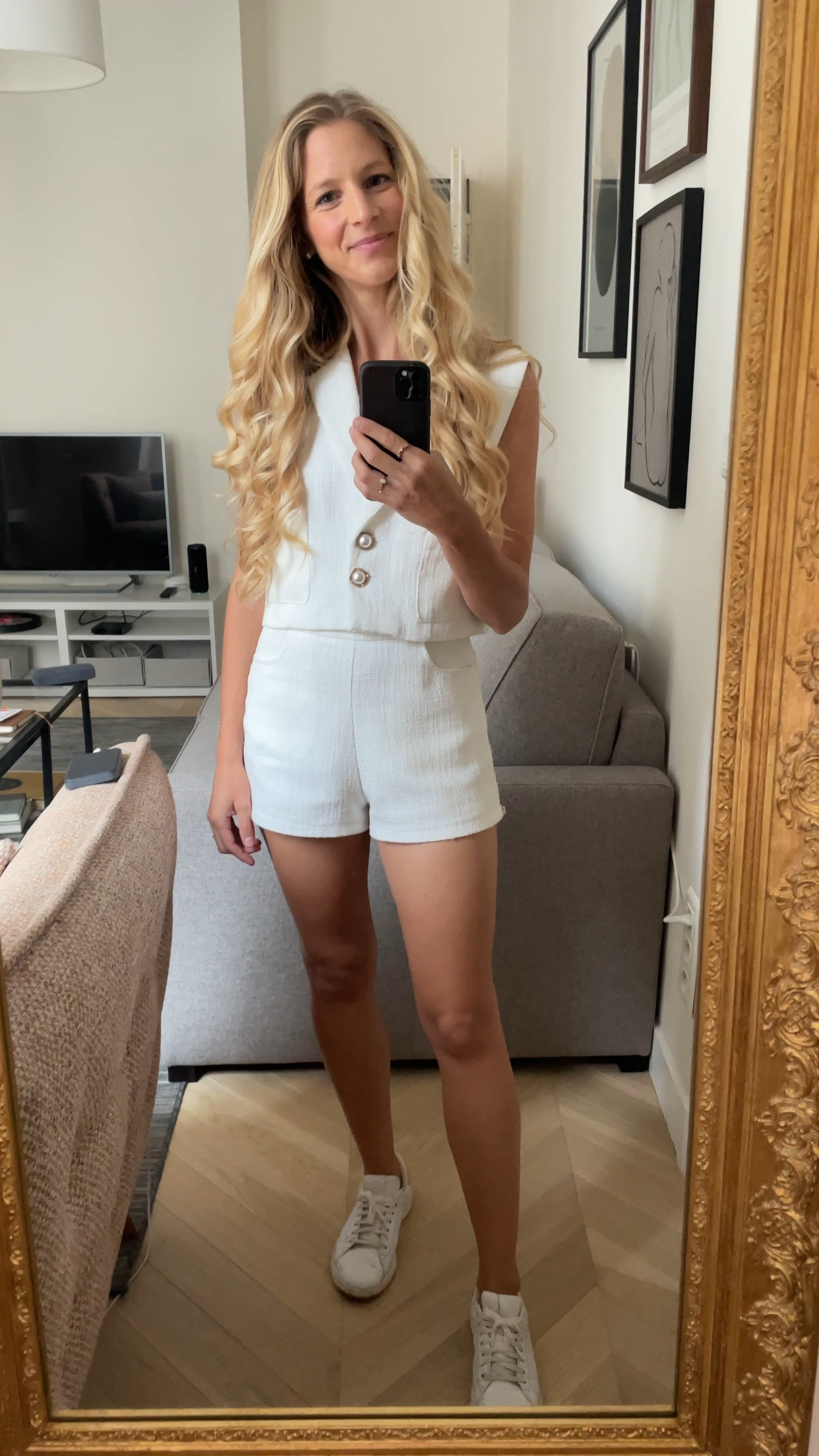 Summer outfit - the perfect two piece set for all your summer travels.

It's the perfect set for brunch with the girls, the farmers marke, vacation, shopping in Paris, sightseeing in Italy, you name this is it!

Also, there are my ride or die tennis shoes from Cole Haan. They are so good. Super comfortable. They’ve been on 2 trips to Europe where I walked 20,000+ steps a day and never had sore or hurting feet.

vacation outfit, classic, chic and timeless, White outfit, summer outfit, spring outfit, vacation outfit, europe outfit, what to pack, Paris, Italy, Spain, Portugal, lulus, co-ord set, vest, shorts, tweed set, travel outfit, white tennis shoes, sneakers, travel shoes, Europe trip, what to pack for Europe, summer abroad, brunch outfit, Cole Haan grand pro, 

#LTKStyleTip #LTKShoeCrush #LTKTravel