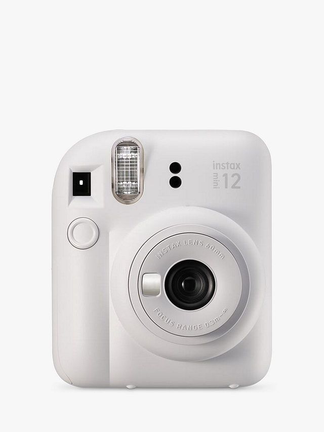 Fujifilm Instax Mini 12 Instant Camera with Built-In Flash & Hand Strap, Clay White | John Lewis (UK)