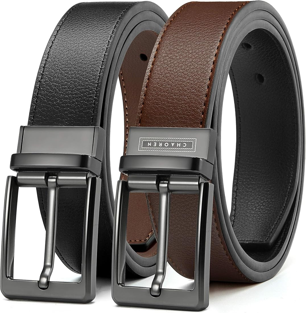 CHAOREN Leather Reversible Belts for Men - Double Style, Singular Elegance | Amazon (US)