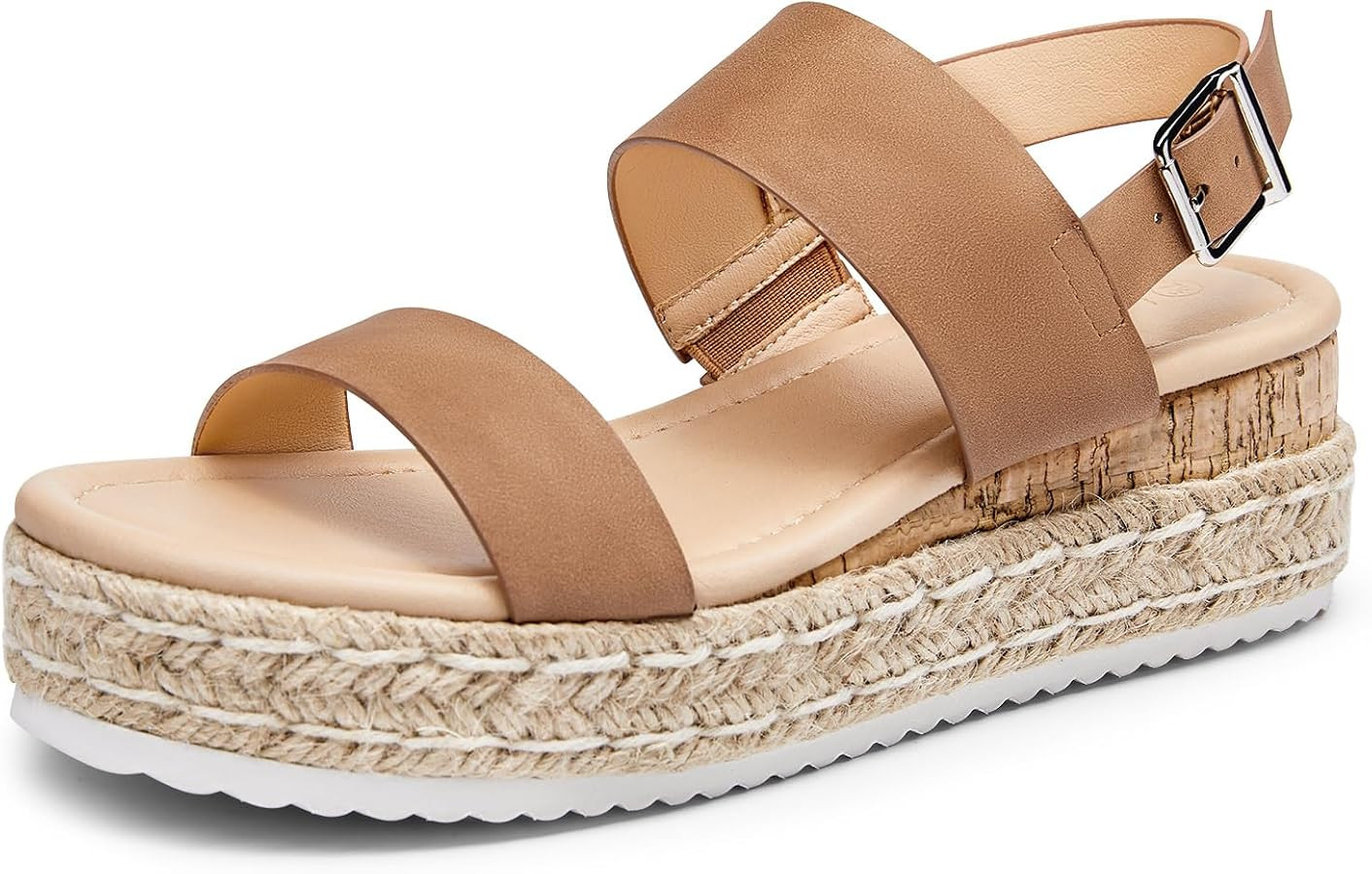 Coutgo Womens Platform Wedge Heels Sandals Espadrilles Open Toe Dress Shoes | Amazon (US)