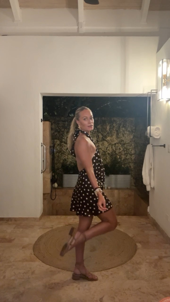 OOTD for our first night in the
DR! This Shell Bag is the BEST quality bag I've ever purchased from Amazon.
Love the Polka Dot dress.

#LTKootd #LTKSeasonal #LTKTravel