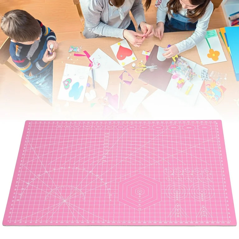 Self Healing Cutting Mat, Three Layer Craft Mat Pink Double Sided Scale for Quilting for Sewing f... | Walmart (US)