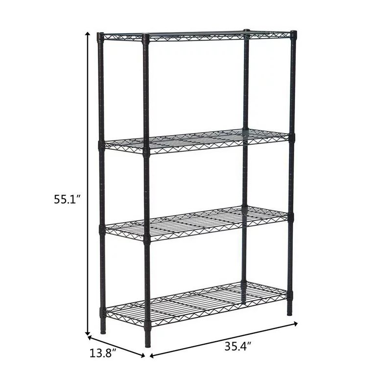 Ktaxon 4 Layer Wire Shelving Rack Metal Shelf Adjustable Unit Garage Storage, 35''L x 14''W x 55'... | Walmart (US)