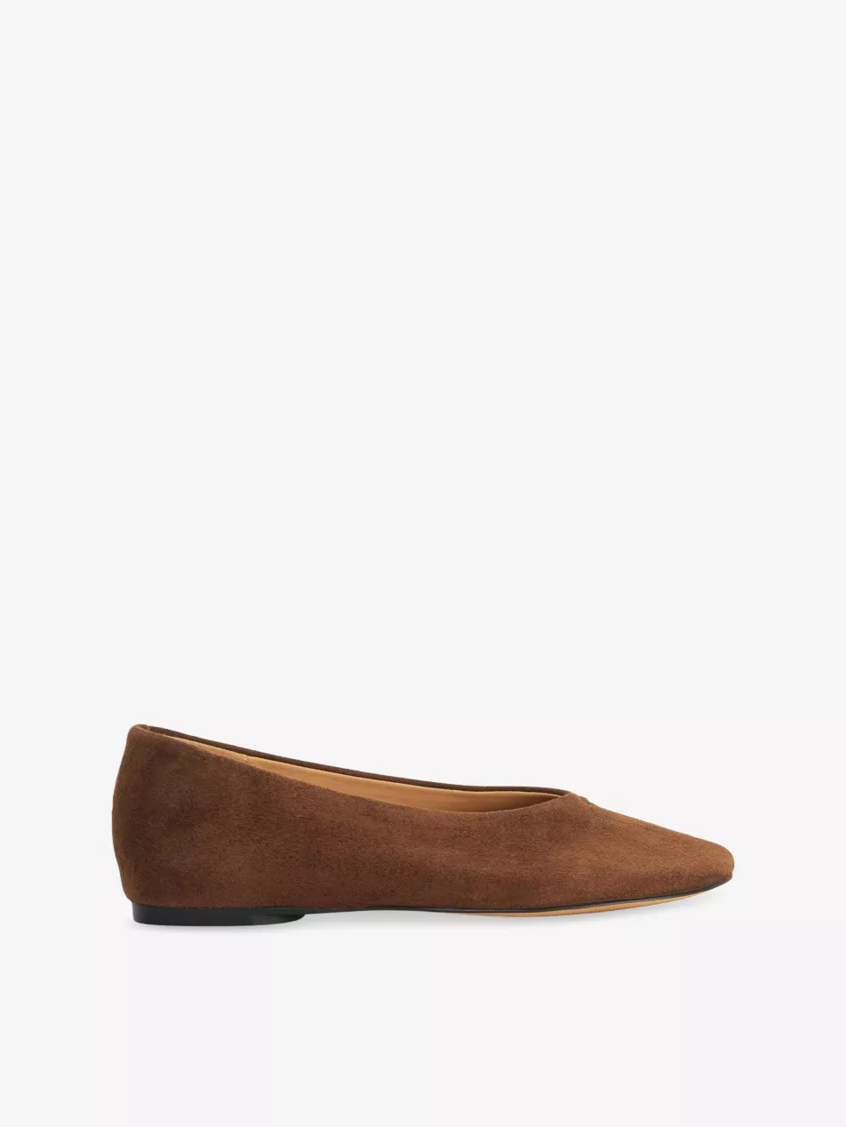 Highcut Suede Ballet Flats | Selfridges
